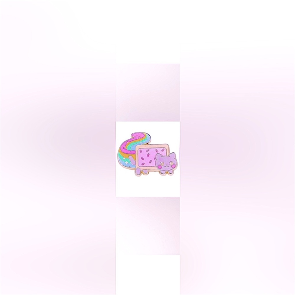 1 LGBTQ+ Subtle Gay Pride Pastel Rainbow Cat Butterfly Clap Pin
